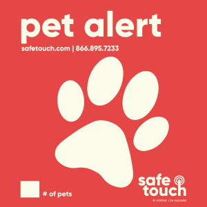 Pet alert from SafeTouch. Click to get your per alert.